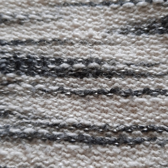 Zara 8 cream gray black stripe knit cardigan - Picture 6 of 9